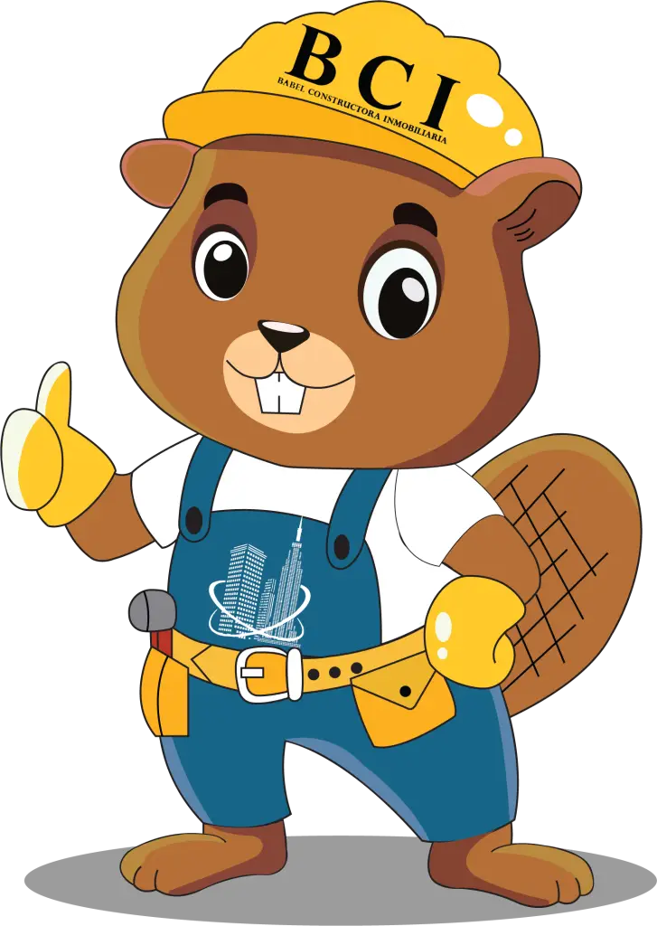 mascota logo transperente Mascota castor logo de la empresa BCI con fondo transparente