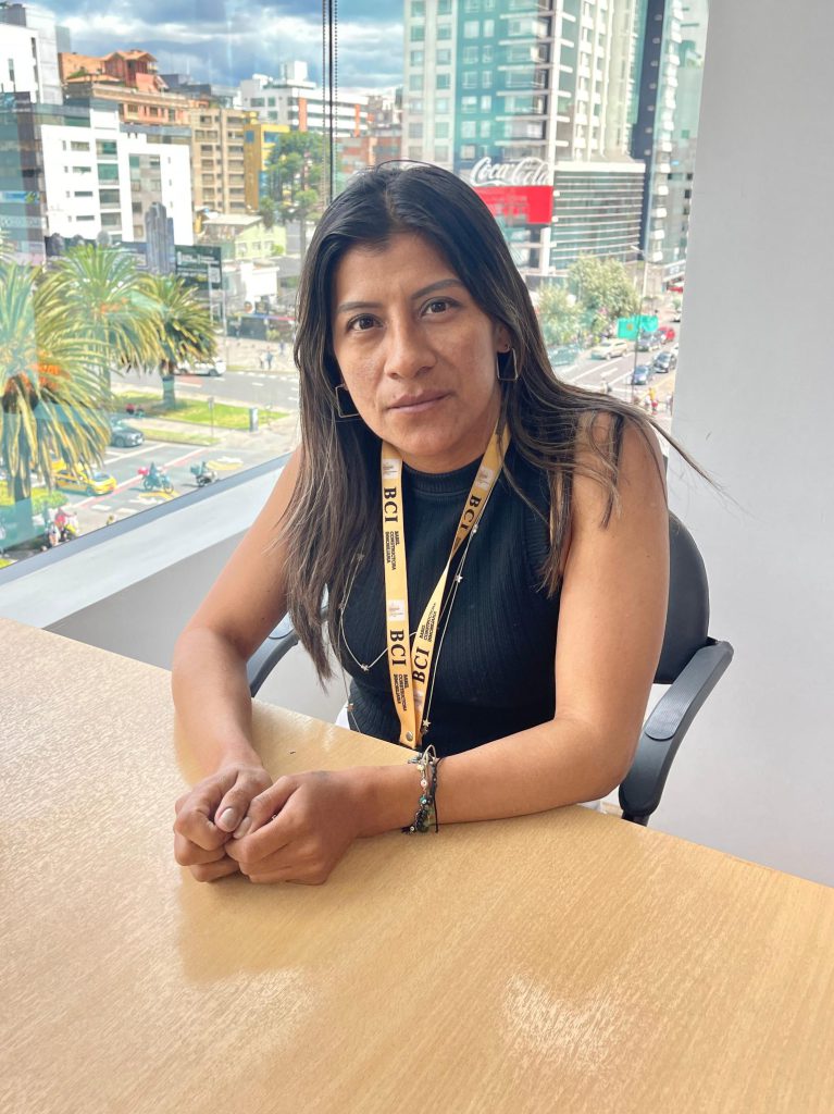 Foto de Johana Johana Criollo parte del departamento de ventas de BCI inmobiliaria